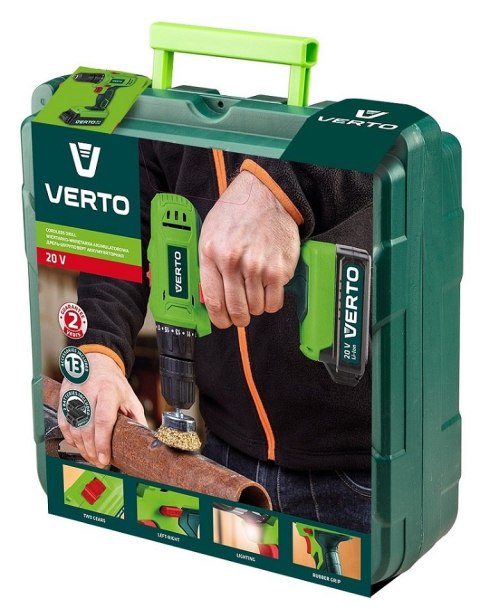 VERTO WIERTARKO - WKRĘTARKA 2*20V LI-ION 1.5 AH WALIZKA VERTO WIERTARKO - WKRĘTARKA 2*20V LI-ION 1.5 AH WALIZKA