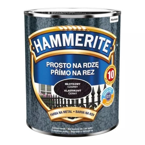 HAMMERITE EMALIA HAMMERITE MŁOTKOWY CZARNY 0,7L HAMMERITE EMALIA HAMMERITE MŁOTKOWY CZARNY 0,7L