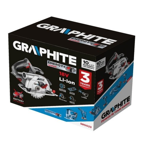 GRAPHITE PILARKA TARCZOWA 18V LI-LON, 165MM, BEZ AKUMULATORA GRAPHITE PILARKA TARCZOWA 18V LI-LON, 165MM, BEZ AKUMULATORA