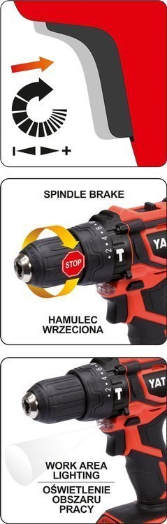 YATO WIERTARKO-WKRĘTARKA 18V BEZ AKUMULATOTA YATO WIERTARKO-WKRĘTARKA 18V BEZ AKUMULATOTA