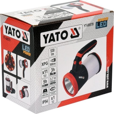 YATO LATARKA WIELOFUNKCYJNA 3W1 530LM YATO LATARKA WIELOFUNKCYJNA 3W1 530LM