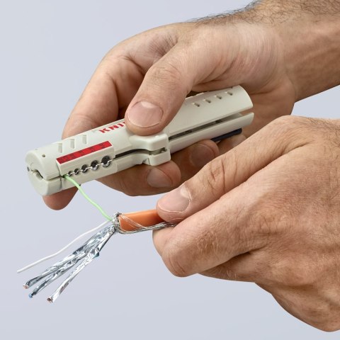 KNIPEX NARZĘDZIE DO ŚCIĄGANIA IZOLACJI Z KABLI TELEINFORMATYCZNYCH KNIPEX NARZĘDZIE DO ŚCIĄGANIA IZOLACJI Z KABLI TELEINFORMATYCZNYCH