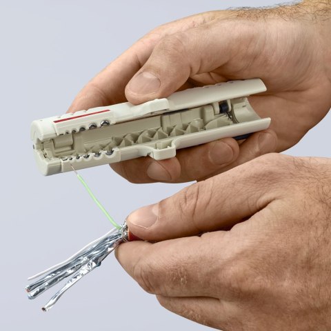 KNIPEX NARZĘDZIE DO ŚCIĄGANIA IZOLACJI Z KABLI TELEINFORMATYCZNYCH KNIPEX NARZĘDZIE DO ŚCIĄGANIA IZOLACJI Z KABLI TELEINFORMATYCZNYCH