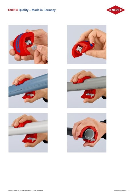 KNIPEX OBCINAK BIX DO RUR Z TWORZYWA I TULEJEK 20-50MM KNIPEX OBCINAK BIX DO RUR Z TWORZYWA I TULEJEK 20-50MM