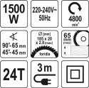 YATO PILARKA 1500W 185MM