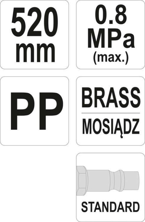 YATO PISTOLET DO PRZEDMUCHIWANIA 520MM YATO PISTOLET DO PRZEDMUCHIWANIA 520MM