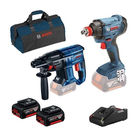 BOSCH ZESTAW NARZĘDZI GBH180LI+GDX180LI+GBA18V 2*4.0AH BOSCH ZESTAW NARZĘDZI GBH180LI+GDX180LI+GBA18V 2*4.0AH