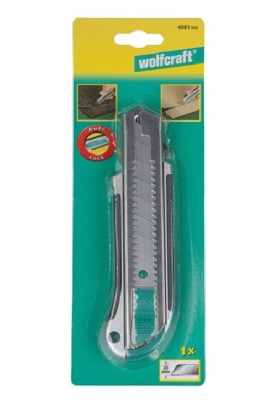 WOLFCRAFT NÓŻ PROFESJONALNY Z ODŁAMYWANYM OSTRZEM 25MM WOLFCRAFT NÓŻ PROFESJONALNY Z ODŁAMYWANYM OSTRZEM 25MM