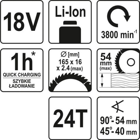 YATO PILARKA 18V ,165MM BEZ AKUMULATORA YATO PILARKA 18V ,165MM BEZ AKUMULATORA