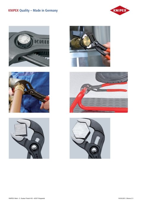 KNIPEX SZCZYPCE DO RUR COBRA 300MM KNIPEX SZCZYPCE DO RUR COBRA 300MM