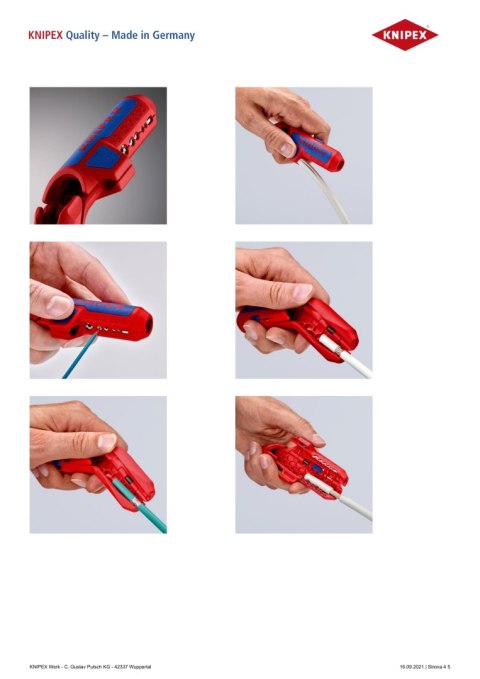 KNIPEX UNIWERSALNE NARZĘDZIE DO ŚCIĄGANIA IZOLACJI DLA LEWORĘCZNYCH KNIPEX UNIWERSALNE NARZĘDZIE DO ŚCIĄGANIA IZOLACJI DLA LEWORĘCZNYCH