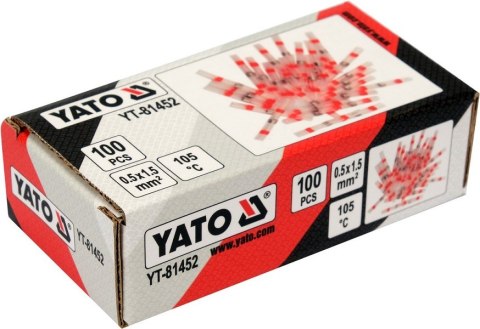 YATO ZESTAW RUREK TERMOKURCZLIWYCH Z CYNĄ 0.5-1.5MM2., 100SZT YATO ZESTAW RUREK TERMOKURCZLIWYCH Z CYNĄ 0.5-1.5MM2., 100SZT