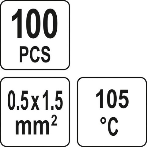 YATO ZESTAW RUREK TERMOKURCZLIWYCH Z CYNĄ 0.5-1.5MM2., 100SZT YATO ZESTAW RUREK TERMOKURCZLIWYCH Z CYNĄ 0.5-1.5MM2., 100SZT