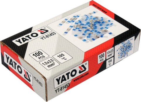 YATO ZESTAW RUREK TERMOKURCZLIWYCH Z CYNĄ 1.5-2.5MM2., 100SZT YATO ZESTAW RUREK TERMOKURCZLIWYCH Z CYNĄ 1.5-2.5MM2., 100SZT