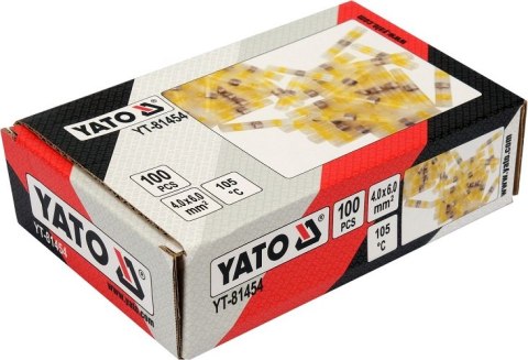 YATO ZESTAW RUREK TERMOKURCZLIWYCH Z CYNĄ 4-6MM2., 100SZT YATO ZESTAW RUREK TERMOKURCZLIWYCH Z CYNĄ 4-6MM2., 100SZT