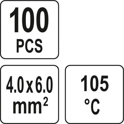 YATO ZESTAW RUREK TERMOKURCZLIWYCH Z CYNĄ 4-6MM2., 100SZT YATO ZESTAW RUREK TERMOKURCZLIWYCH Z CYNĄ 4-6MM2., 100SZT