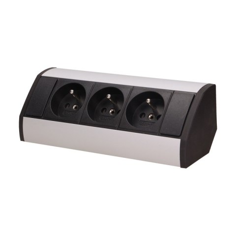 ORNO GNIAZDO MEBLOWE 3X2P+Z CZARNO-SREBRNE ORNO GNIAZDO MEBLOWE 3X2P+Z CZARNO-SREBRNE