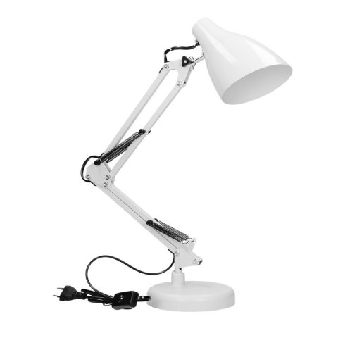 VIRONE LAMPA BIURKOWA DIAN 60W E27 STAL, BIAŁA VIRONE LAMPA BIURKOWA DIAN 60W E27 STAL, BIAŁA
