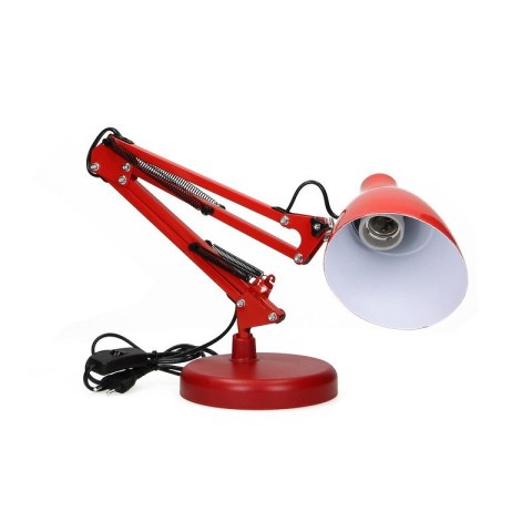 VIRONE LAMPA BIURKOWA DIAN 60W E27 STAL, CZERWONA VIRONE LAMPA BIURKOWA DIAN 60W E27 STAL, CZERWONA