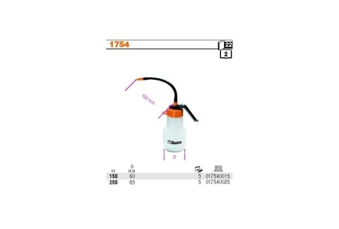 BETA OLEJARKA, OLIWIARKA CIŚNIENIOWA Z RURKĄ GIĘTKĄ 250ML. BETA OLEJARKA, OLIWIARKA CIŚNIENIOWA Z RURKĄ GIĘTKĄ 250ML.