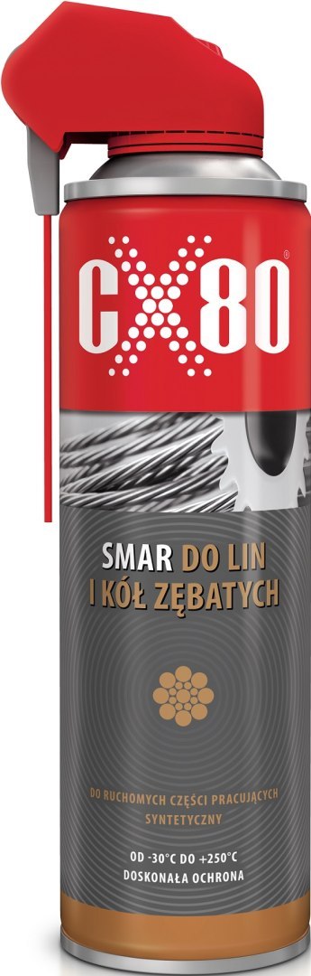 CX-80 SMAR DO LIN STALOWYCH I KÓŁ ZĘBATYCH DUO SPRAY 500ML CX-80 SMAR DO LIN STALOWYCH I KÓŁ ZĘBATYCH DUO SPRAY 500ML