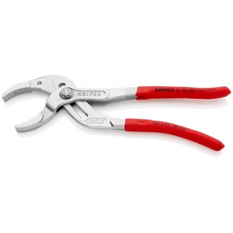 KNIPEX SZCZYPCE DO SYFONÓW SANITARNYCH I ZŁĄCZY 250MM,25-80MM,CHROM KNIPEX SZCZYPCE DO SYFONÓW SANITARNYCH I ZŁĄCZY 250MM,25-80MM,CHROM