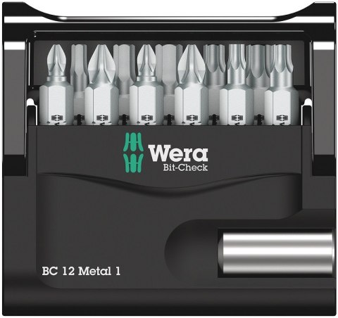 WERA ZESTAW BITÓW BIT-CHECK, UCHWYT 1/4'', 12 CZĘŚCI WERA ZESTAW BITÓW BIT-CHECK, UCHWYT 1/4'', 12 CZĘŚCI