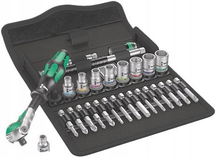 WERA ZESTAW KLUCZY NASADOWYCH Z GRZECHOTKĄ ZYKLOP SPEED 1/4'' WERA ZESTAW KLUCZY NASADOWYCH Z GRZECHOTKĄ ZYKLOP SPEED 1/4''