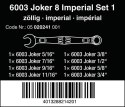 WERA ZESTAW KLUCZY PŁASKO-OCZKOWYCH 6003 JOKER 8 IMPERIAL, 8CZ.