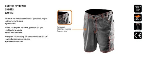 NEO KRÓTKIE SPODENKI BASIC, ROZMIAR XXL/58 NEO KRÓTKIE SPODENKI BASIC, ROZMIAR XXL/58