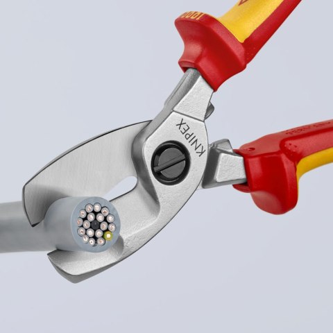 KNIPEX NOŻYCE DO KABLI IZOLOWANE PODWÓJNE OSTRZE 200MM KNIPEX NOŻYCE DO KABLI IZOLOWANE PODWÓJNE OSTRZE 200MM