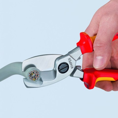KNIPEX NOŻYCE DO KABLI IZOLOWANE PODWÓJNE OSTRZE 200MM KNIPEX NOŻYCE DO KABLI IZOLOWANE PODWÓJNE OSTRZE 200MM