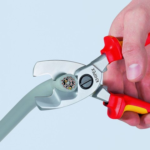KNIPEX NOŻYCE DO KABLI IZOLOWANE PODWÓJNE OSTRZE 200MM KNIPEX NOŻYCE DO KABLI IZOLOWANE PODWÓJNE OSTRZE 200MM