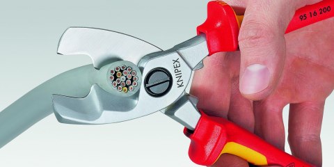 KNIPEX NOŻYCE DO KABLI IZOLOWANE PODWÓJNE OSTRZE 200MM KNIPEX NOŻYCE DO KABLI IZOLOWANE PODWÓJNE OSTRZE 200MM