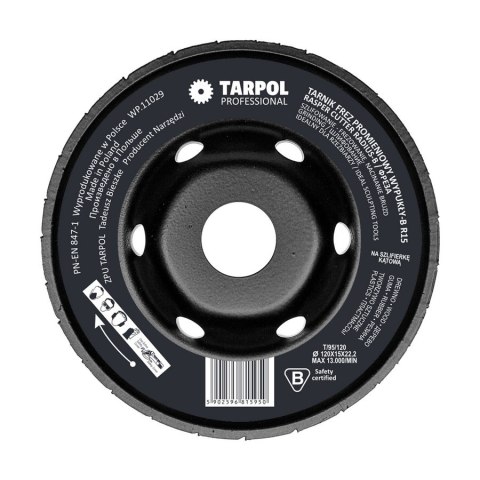TARPOL TARNIK FREZ PROMIENIOWY T-95 R15 WYPUKŁY-B 120MM TARPOL TARNIK FREZ PROMIENIOWY T-95 R15 WYPUKŁY-B 120MM