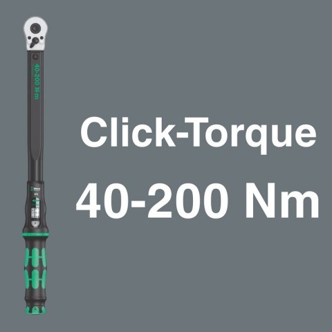 WERA KLUCZ DYNAMOMETRYCZNY CLICK-TORQUE E C 3 SET 2, 40-200NM WERA KLUCZ DYNAMOMETRYCZNY CLICK-TORQUE E C 3 SET 2, 40-200NM