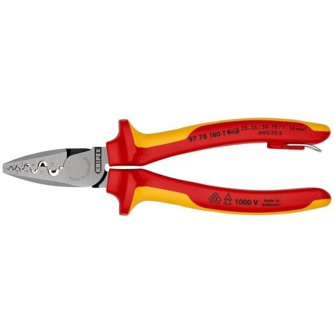 KNIPEX SZCZYPCE DO ZAGNIATANIA TULEJEK KABLOWYCH 180MM KNIPEX SZCZYPCE DO ZAGNIATANIA TULEJEK KABLOWYCH 180MM