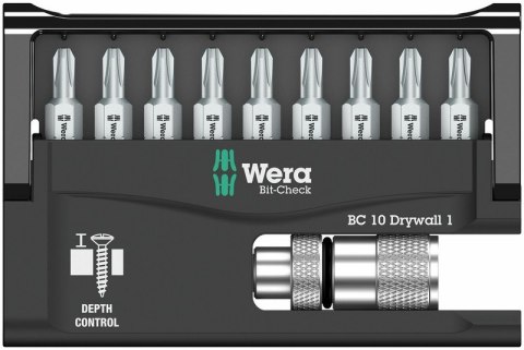 WERA ZESTAW BITÓW BIT-CHECK 10 DRYWALL 1 10 CZĘŚĆ WERA ZESTAW BITÓW BIT-CHECK 10 DRYWALL 1 10 CZĘŚĆ