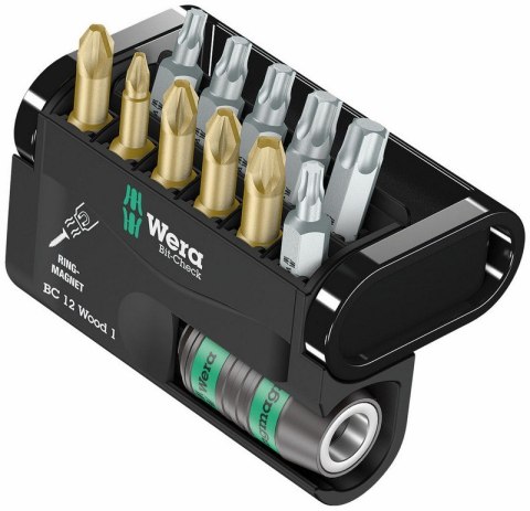 WERA ZESTAW BITÓW BIT-CHECK 12 WOOD 1, 12CZ. WERA ZESTAW BITÓW BIT-CHECK 12 WOOD 1, 12CZ.