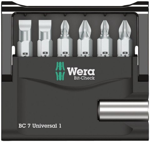WERA ZESTAW BITÓW BIT-CHECK 7 UNIVERSAL 1, 7CZ. WERA ZESTAW BITÓW BIT-CHECK 7 UNIVERSAL 1, 7CZ.