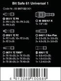 WERA ZESTAW BITÓW BIT-SAFE + WKRĘTAK 1/4'', 61 CZĘŚCI