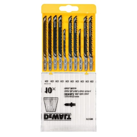 DEWALT ZESTAW BRZESZCZOTÓW DO WYRZYNARKI DO DREWNA 10SZT. DEWALT ZESTAW BRZESZCZOTÓW DO WYRZYNARKI DO DREWNA 10SZT.