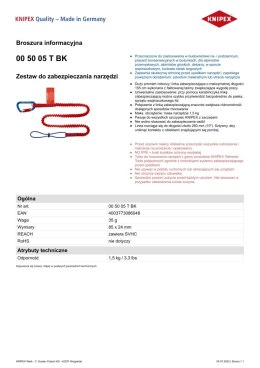 KNIPEX ZESTAW DO ZABEZPIECZANIA NARZĘDZI, ELASTYCZNY PASEK