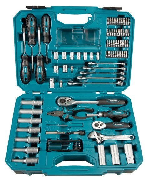 MAKITA ZESTAW KLUCZY, BITÓW I NASADEK 1/4'', 1/2'' 87 EL. MAKITA ZESTAW KLUCZY, BITÓW I NASADEK 1/4'', 1/2'' 87 EL.