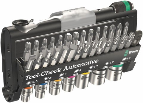 WERA ZESTAW TOOL-CHECK, GRZECHOTKA+GROTY+KLUCZE 38CZ. WERA ZESTAW TOOL-CHECK, GRZECHOTKA+GROTY+KLUCZE 38CZ.