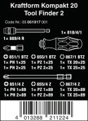 WERA ZESTAW WKRĘTAKÓW KRAFTFORM KOMPAKT TOOL FINDER 2, 13CZ.