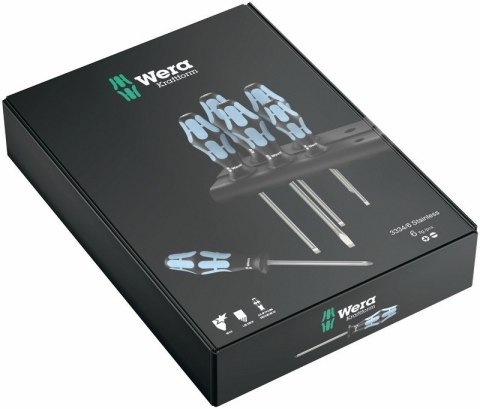 WERA ZESTAW WKRĘTAKÓW ZE STALI NIERDZEWNEJ + WIESZAK, 6CZ WERA ZESTAW WKRĘTAKÓW ZE STALI NIERDZEWNEJ + WIESZAK, 6CZ