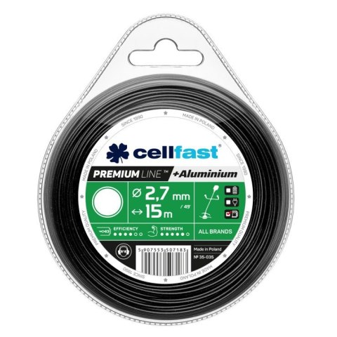 CELL-FAST ŻYŁKA DO WYKASZARKI OKRĄGŁA PREMIUM 2.7MM 15M CELL-FAST ŻYŁKA DO WYKASZARKI OKRĄGŁA PREMIUM 2.7MM 15M