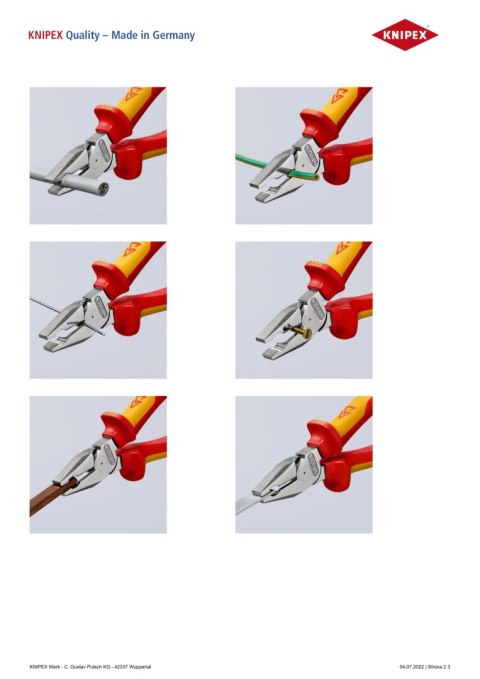 KNIPEX SZCZYPCE UNIWERSALNE 180MM O ZWIĘKSZONYM PRZEŁOŻENIU KNIPEX SZCZYPCE UNIWERSALNE 180MM O ZWIĘKSZONYM PRZEŁOŻENIU