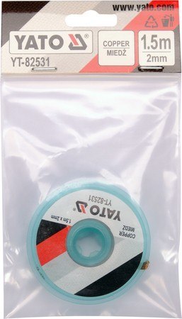 YATO TAŚMA ROZLUTOWNICZA PLECIONKA MIEDZIANA 2.0MM*1.5M YATO TAŚMA ROZLUTOWNICZA PLECIONKA MIEDZIANA 2.0MM*1.5M